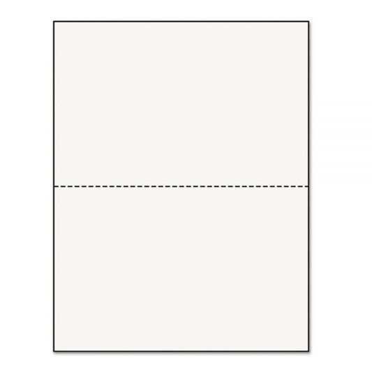 Printworks Professional Perforated Custom Cut Paper 8 1/2" x 11" - Perforated At 5 1/2" - 20 lb Paper Weight - White - 500 Sheets/ Ream