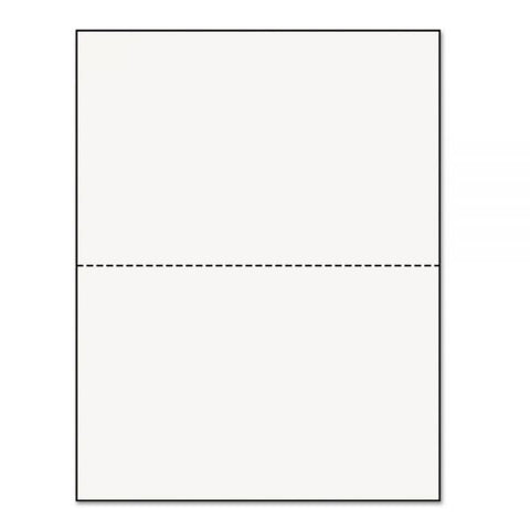 Printworks Professional Perforated Custom Cut Paper 8 1/2" x 11" - Perforated At 5 1/2" - 20 lb Paper Weight - White - 500 Sheets/ Ream