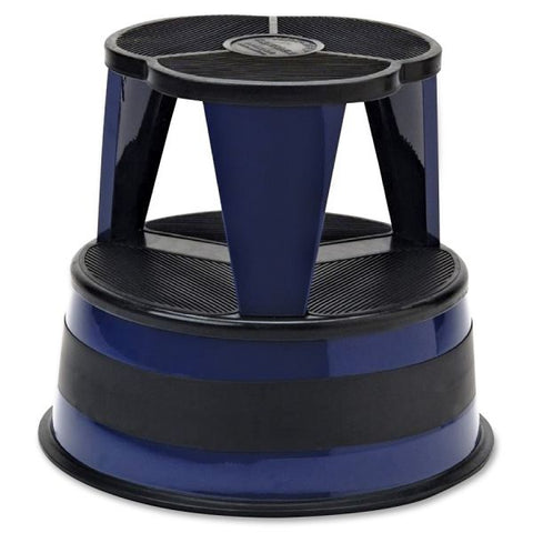 Cramer Kik-Step Steel Step Stool, 350 lb cap, 16" dia. x 14 1/4h, Navy