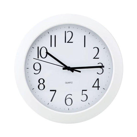 Universal Whisper Quiet Clock, 12" Overall Diameter, White Case, 1 AA (sold separately)