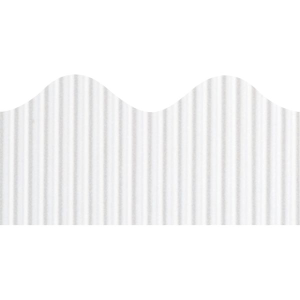 Bordette Decorative Border 2.25" x 50 ft - White - 1 Roll