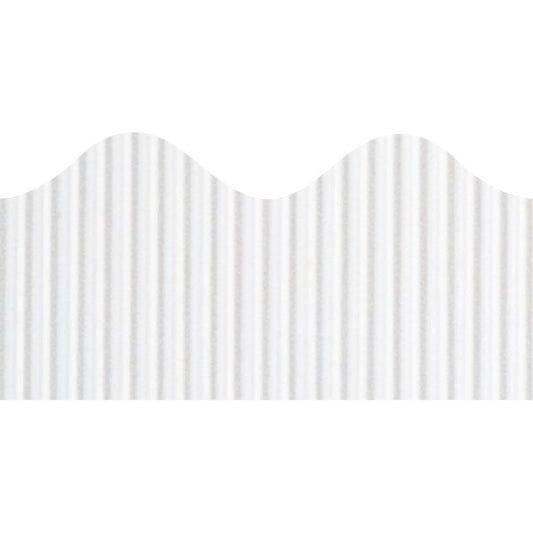 Bordette Decorative Border 2.25" x 50 ft - White - 1 Roll