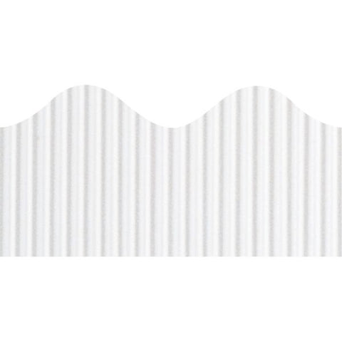 Bordette Decorative Border 2.25" x 50 ft - White - 1 Roll