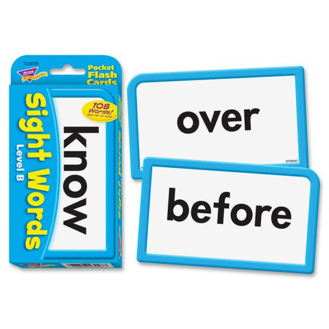 Trend Sight Words Level B Flash Cards Theme/Subject: Learning - Skill Learning: Reading, Sight Words - 56 Pieces - 6+ - 56 / Box