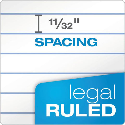 TOPS Docket Ruled Wirebound Pad with Cover, Wide/Legal Rule, Blue Cover, 70 White 8.5 x 11.75 Sheets