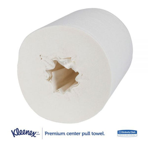 Kleenex Premiere Center-Pull Paper Towels, 15 x 8, 1-Ply, White, 250 Sheets/Roll, 4 Rolls/Carton