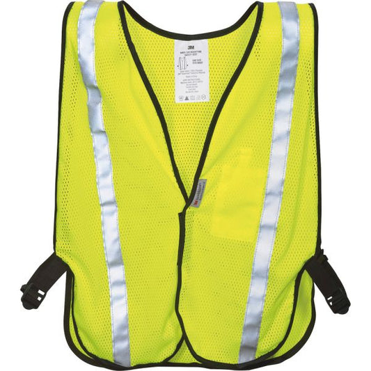 3M Reflective Safety Vest Polyester - 1 Each - Yellow, Silver