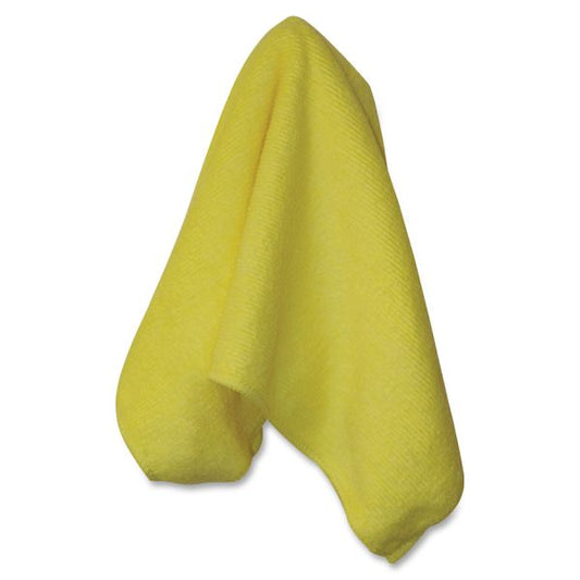 Genuine Joe General-purpose Microfiber Cloth Cloth - 16" Width x 16" Length - 12 / Bag - Yellow