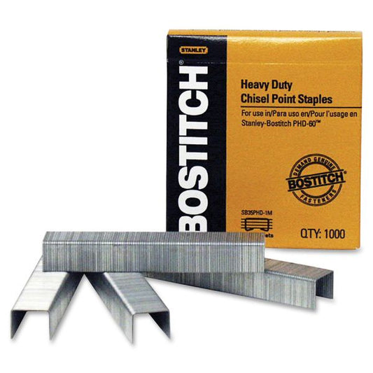 Stanley-Bostitch Heavy-Duty Staples Chisel Point Type - 1,000/ Box