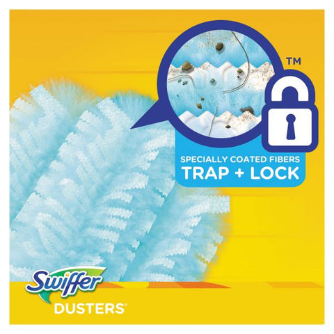 Swiffer Refill Dusters, Dust Lock Fiber, Light Blue, Unscented, 10/Box, 4 Box/Carton