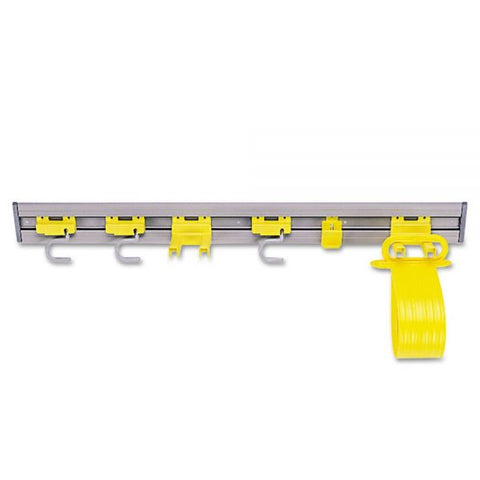 Rubbermaid Commercial Closet Organizer/Tool Holder, 34w x 3.25d x 4.25h, Gray