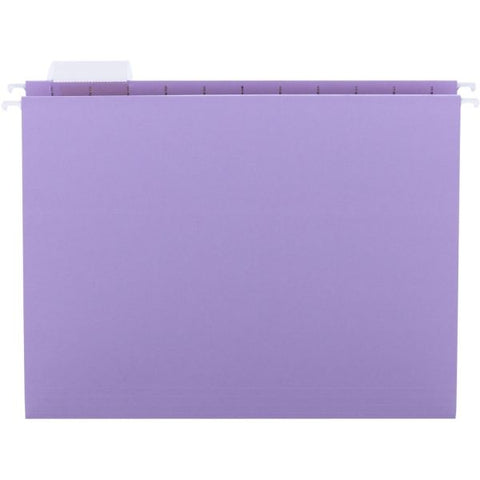 Smead Colored Hanging File Folders with 1/5 Cut Tabs, Letter Size, 1/5-Cut Tabs, Lavender, 25/Box