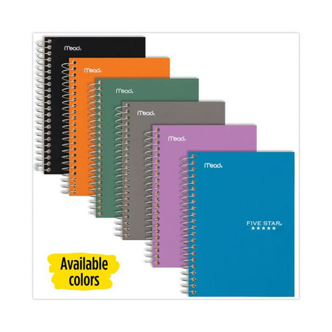 Five Star Wirebound Notebook, 1 Subject, Medium/College Rule, Randomly Assorted Covers, 7 x 4.38, 100 Sheets