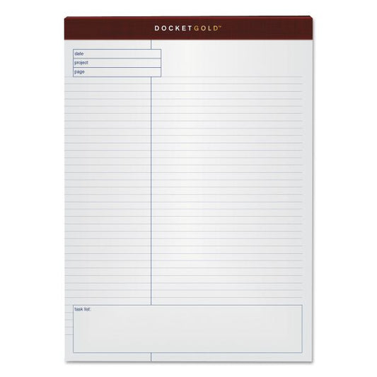 TOPS Docket Gold Planning Pads, Project-Management Format, Quadrille Rule (4 sq/in), 40 White 8.5 x 11.75 Sheets, 4/Pack