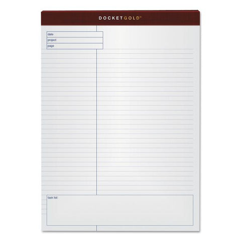 TOPS Docket Gold Planning Pads, Project-Management Format, Quadrille Rule (4 sq/in), 40 White 8.5 x 11.75 Sheets, 4/Pack