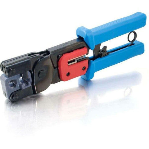 C2G RJ11/RJ45 Crimping Tool with Cable Stripper Blue