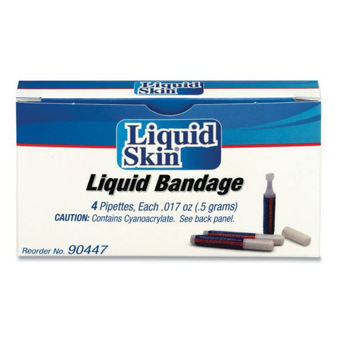 PhysiciansCare by First Aid Only Liquid Bandage, 0.017 oz Pipette, 4/Box