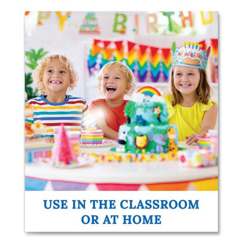 Carson-Dellosa Education Student Crown, Birthday, 23.5 x 4, Assorted Colors, 30/Pack