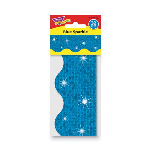 TREND Terrific Trimmers Sparkle Border, 2.25" x 39", Blue, 10/Set