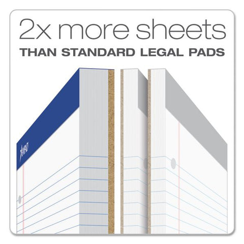 Ampad Double Sheet Pads, Medium/College Rule, 100 White 8.5 x 11.75 Sheets