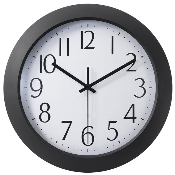 12" Flat-Panel Plastic Round Wall Clock