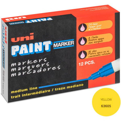 uni uni-Paint PX-20 Oil-Based Paint Marker -Yellow Ink - Dozen