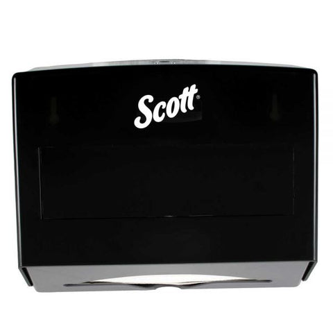 Scottfold Folded Towel Dispenser, 10.75 x 4.75 x 9, Black