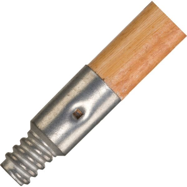 Rubbermaid Commercial Threaded Tip Wood Broom Handle 1.30" Diameter - Natural, Lacquer - Metal, Wood - 1 Each