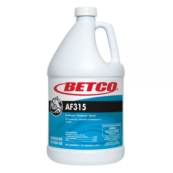 Betco AF315 Disinfectant Cleaner, Citrus Floral Scent, 128 Oz Bottle, Case Of 4