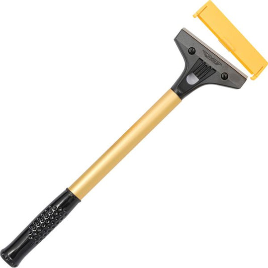 Ettore Heavy Duty Floor Scraper Carbon Steel Blade - Heavy Duty, Wear Resistant - Gold, Black