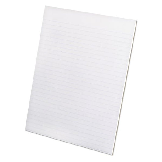 Ampad Recycled Glue Top Pads, Wide/Legal Rule, 50 White 8.5 x 11 Sheets, Dozen