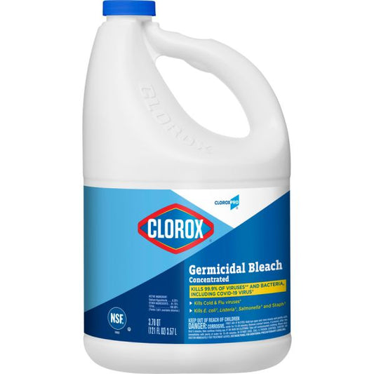 CloroxPro Germicidal Bleach Concentrate Liquid - 121 fl oz (3.8 quart) - 168 / Pallet - Clear