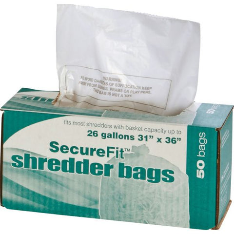 SKILCRAFT High Performance Shredder Waste Bags 20 Gallon Capacity - Clear - 50/ Box