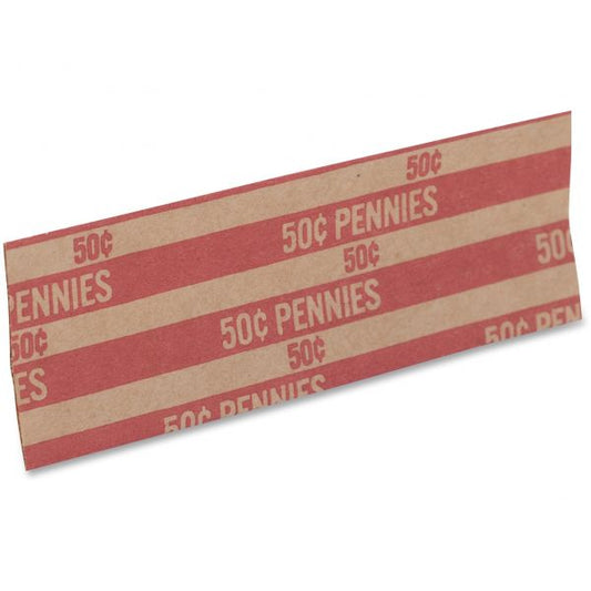 Pap-R Products Flat Coin Wrappers, Pennies, $.50, 1000 Wrappers/Box