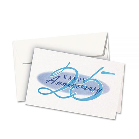 Avery Half-Fold Greeting Cards with Envelopes, Inkjet, 65 lb, 5.5 x 8.5, Textured Uncoated White, 1 Card/Sheet, 30 Sheets/Box