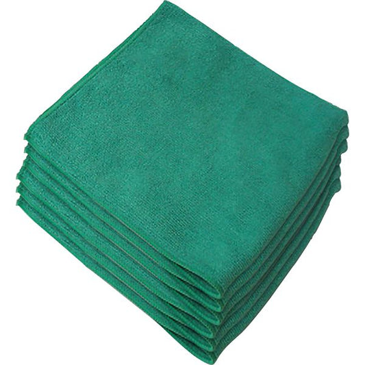 Genuine Joe General Purpose Microfiber Cloths Microfiber - Green - 12/ Dozen