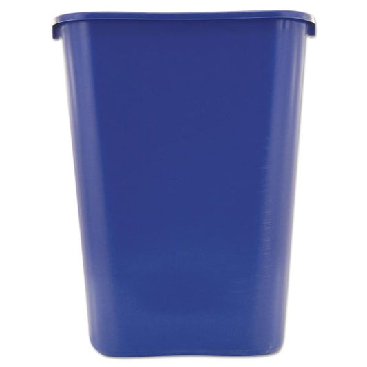 Rubbermaid Deskside Recycling Container 11" x 15.2" x 19.9" - 10 Gallon Capacity - Plastic - Blue