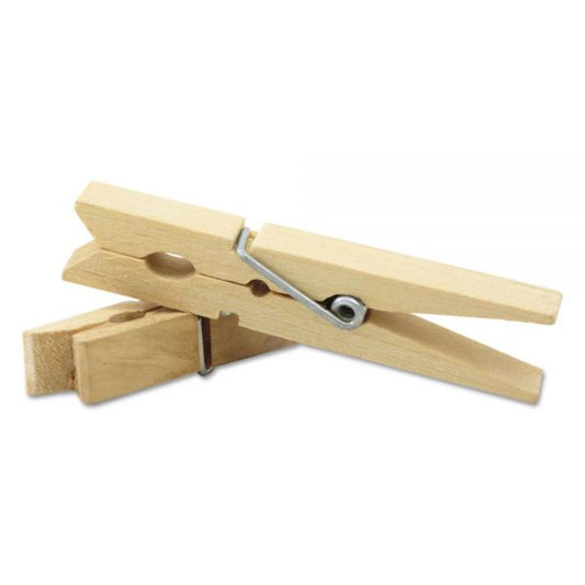 Creativity Street Wood Spring Clothespins, 3.38" Length, Natural, 50/Pack