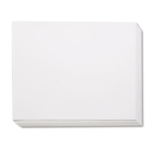 Pacon Four-Ply Railroad Board, 22 x 28, White, 100/Carton