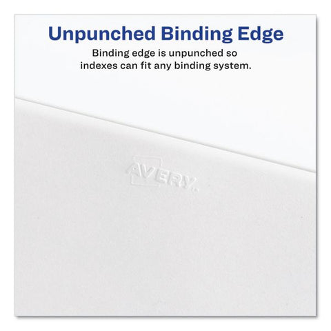 Avery Preprinted Legal Exhibit Side Tab Index Dividers, Avery Style, 10-Tab, 2, 11 x 8.5, White, 25/Pack