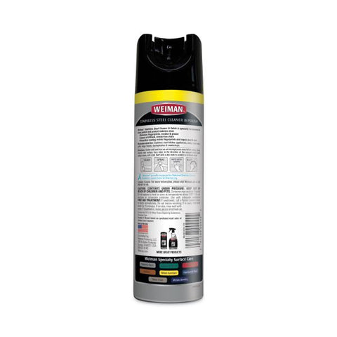 WEIMAN Stainless Steel Cleaner and Polish, 17 oz Aerosol Spray