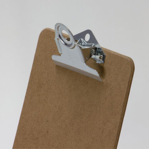 OIC 6" x 9" Memo Wood Clipboard 6" x 9" Actual Board Size - Sturdy Spring Clip - 1" Clip Capacity - Hardboard - Brown - 1 Each - For Use With 5" x 8" Pads/Papers