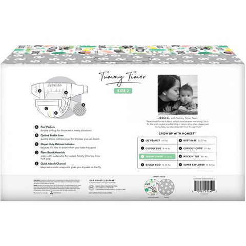 The Honest Company Clean Conscious Diapers, Size 2, Panda/Barnyard, 76 Diapers Per Box