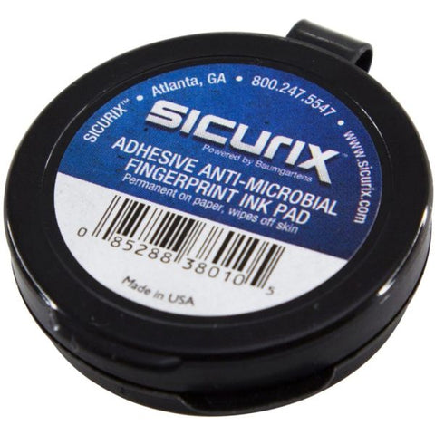 SICURIX Fingerprint Ink Pad, 1.5" Diameter, Black