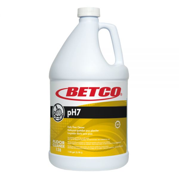 Betco pH7 Floor Cleaner Concentrate, 128 Oz Bottle, Case Of 4