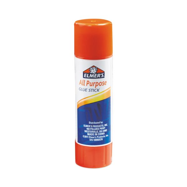 Elmer's Disappearing Glue Stick, 0.77 oz, Applies White, Dries Clear, 12/Pack