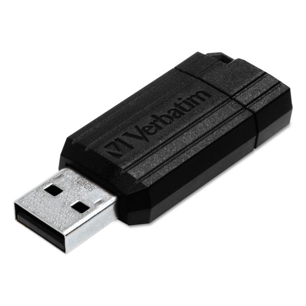 Verbatim PinStripe USB Flash Drive, 16GB, Black