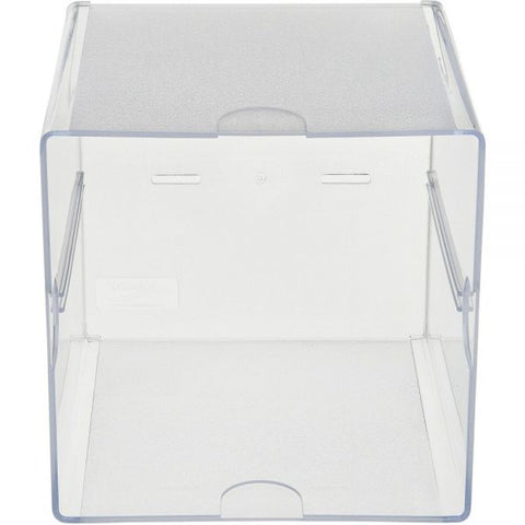 deflecto Stackable Cube Organizer, 1 Compartment, 6 x 6 x 6, Plastic, Clear