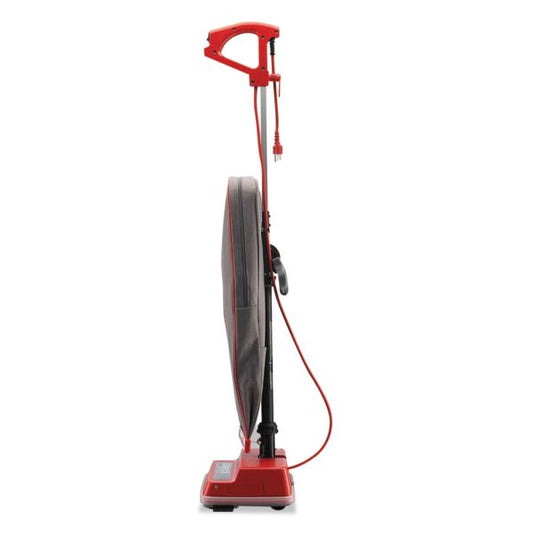 Oreck Commercial U2000R-1 Upright Vacuum, 12" Cleaning Path, Red/Gray