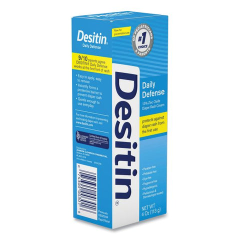 Desitin Daily Defense Baby Diaper Rash Cream with Zinc Oxide, 4 oz Tube